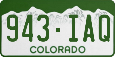 CO license plate 943IAQ