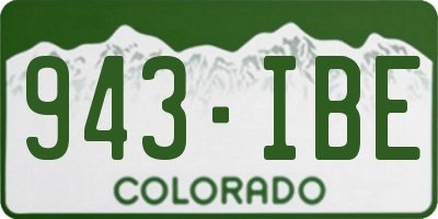 CO license plate 943IBE