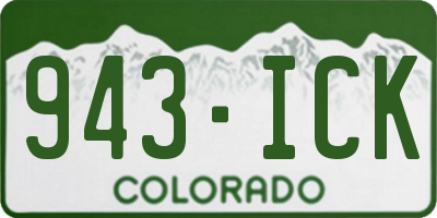 CO license plate 943ICK
