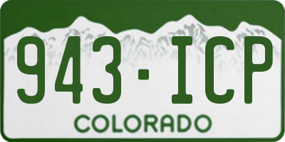 CO license plate 943ICP