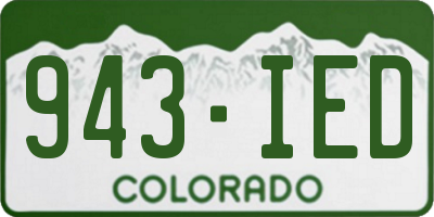 CO license plate 943IED