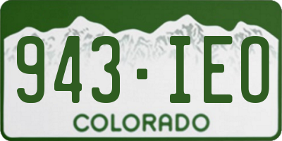 CO license plate 943IEO
