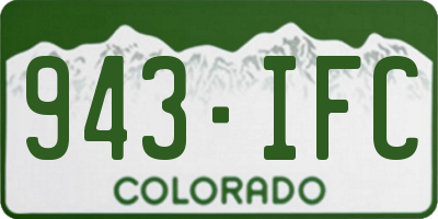 CO license plate 943IFC
