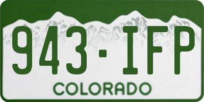 CO license plate 943IFP