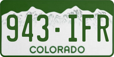 CO license plate 943IFR
