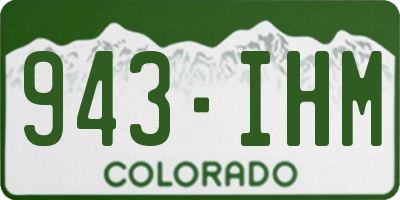 CO license plate 943IHM