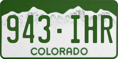 CO license plate 943IHR