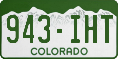 CO license plate 943IHT