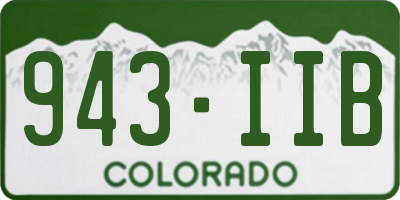 CO license plate 943IIB