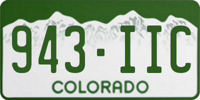 CO license plate 943IIC