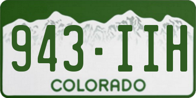CO license plate 943IIH