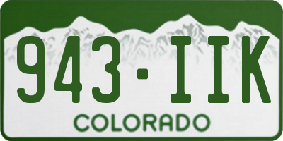 CO license plate 943IIK
