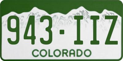 CO license plate 943IIZ