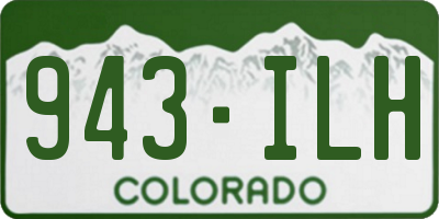 CO license plate 943ILH