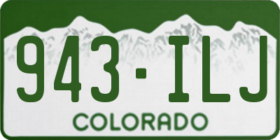 CO license plate 943ILJ