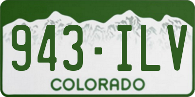 CO license plate 943ILV