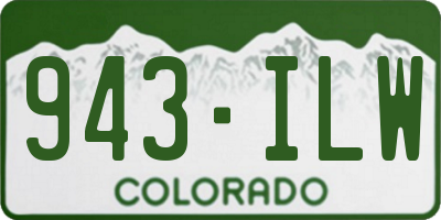 CO license plate 943ILW