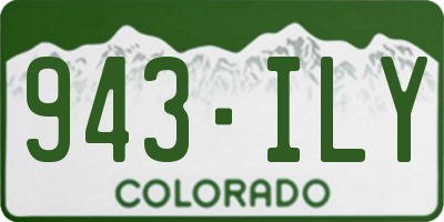 CO license plate 943ILY
