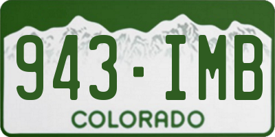 CO license plate 943IMB