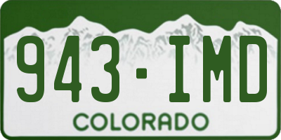 CO license plate 943IMD
