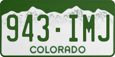 CO license plate 943IMJ