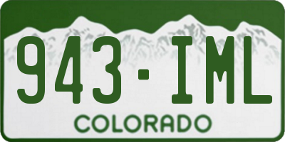 CO license plate 943IML
