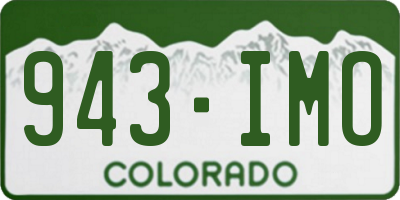 CO license plate 943IMO