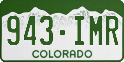 CO license plate 943IMR