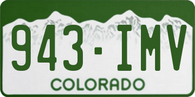 CO license plate 943IMV