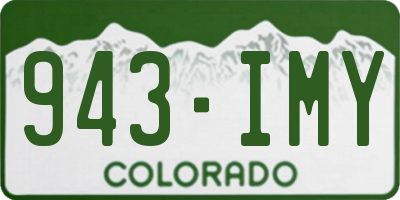 CO license plate 943IMY