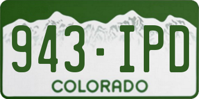 CO license plate 943IPD