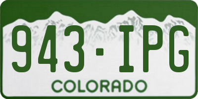 CO license plate 943IPG