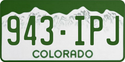 CO license plate 943IPJ