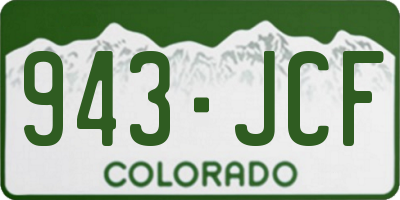 CO license plate 943JCF