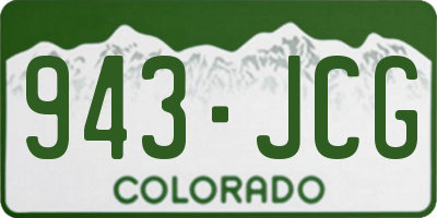 CO license plate 943JCG