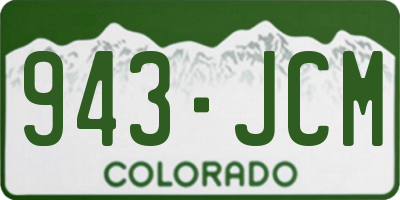 CO license plate 943JCM