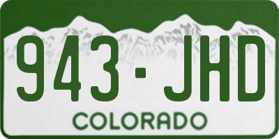CO license plate 943JHD