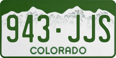CO license plate 943JJS