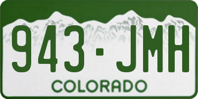 CO license plate 943JMH