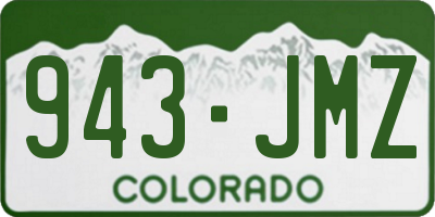 CO license plate 943JMZ
