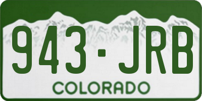 CO license plate 943JRB