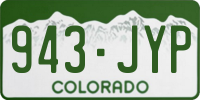 CO license plate 943JYP