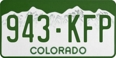 CO license plate 943KFP