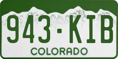 CO license plate 943KIB