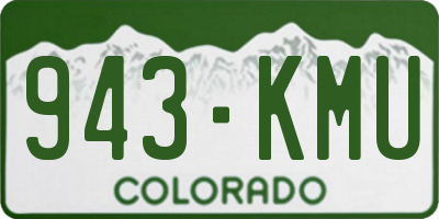 CO license plate 943KMU
