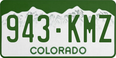 CO license plate 943KMZ
