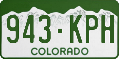CO license plate 943KPH