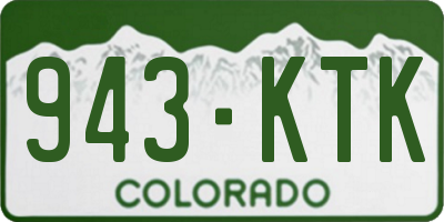 CO license plate 943KTK