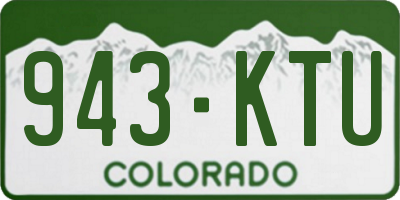 CO license plate 943KTU