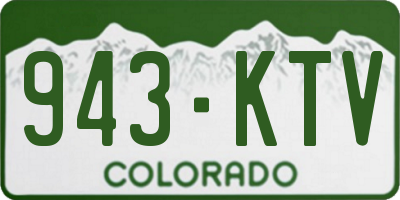 CO license plate 943KTV